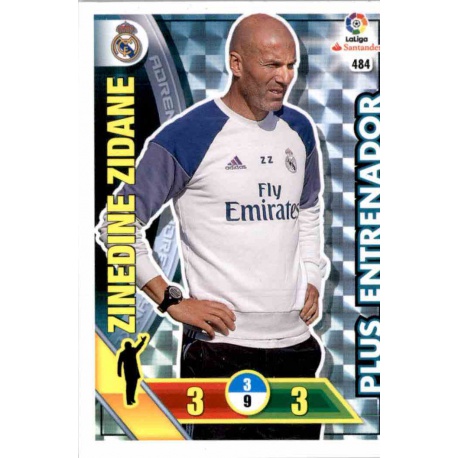 Zinedine Zidane Plus Entrenador 484 Adrenalyn XL La Liga 2016-17