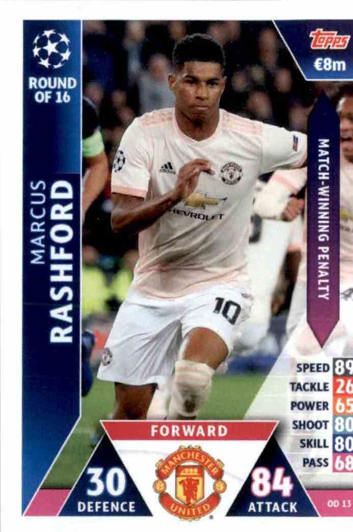 Buy Trading Cards OD13 Marcus Rashford Match Attax Champions On Demand