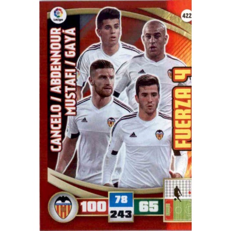 Valencia Fuerza 4 422 Adrenalyn XL La Liga 2015-16