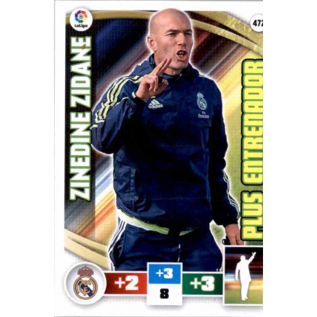 Zinedine Zidane Plus Entrenador 472 Adrenalyn XL La Liga 2015-16