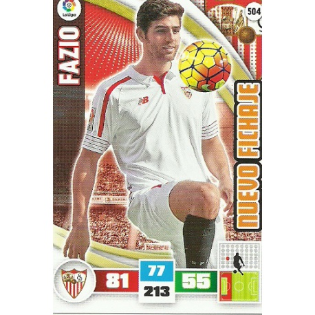 Fazio Nuevo Fichaje 504 Adrenalyn XL La Liga 2015-16