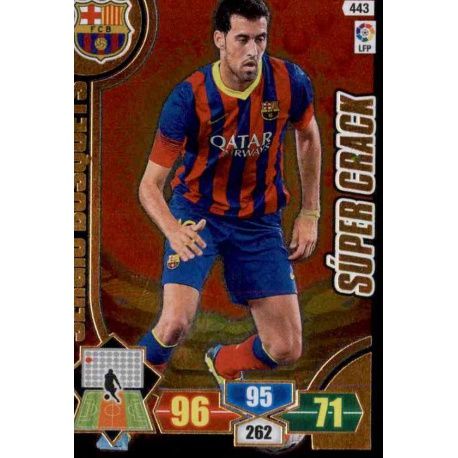 Sergio Busquets Súper Cracks 443 Adrenalyn XL La Liga 2013-14