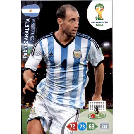 Pablo Zabaleta Argentina u6 Adrenalyn XL Brasil 2014 Update Edition