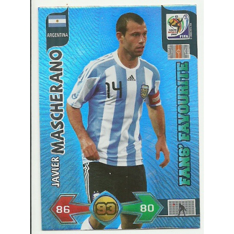 Javier Mascherano Fan's Favourite Argentina 22 Adrenalyn XL South Africa 2010