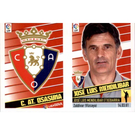 Escudo José Luis Mendilibar Osasuna 14 Ediciones Este 2013-14