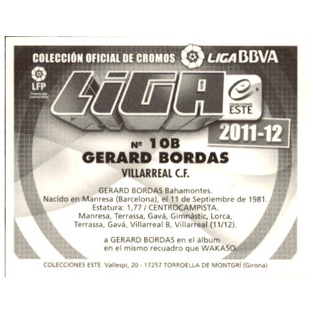 Gerard Bordás Error Villarreal 10B Ediciones Este 2011-12