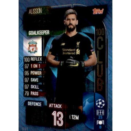 Alisson Becker CLU 1 Match Attax Champions 2019-20