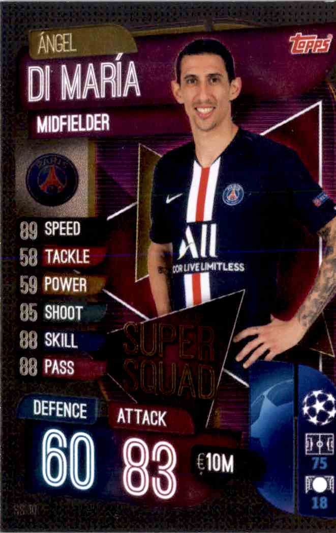 Trading Card Angel Di María Super Squad Paris Saint-Germain Match