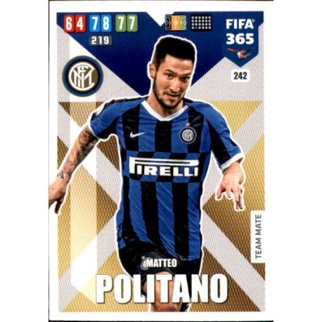 Matteo Politano Inter Milan 242 FIFA 365 Adrenalyn XL 2020