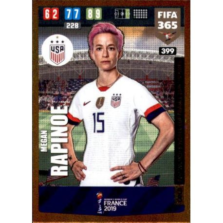 Megan Rapinoe Gold Fifa Women’s World Cup Winner USA 399 FIFA 365 Adrenalyn XL 2020