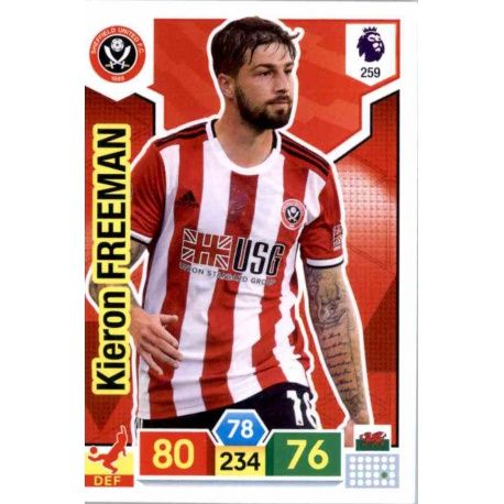 Kieron Freeman Sheffield United 259 Adrenalyn XL Premier League 2019-20