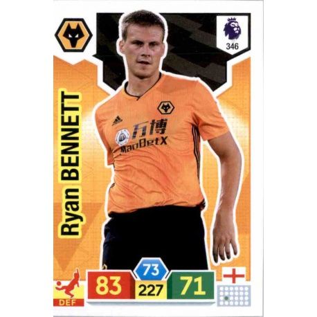 Ryan Bennett Wolverhampton Wanderers 346 Adrenalyn XL Premier League 2019-20