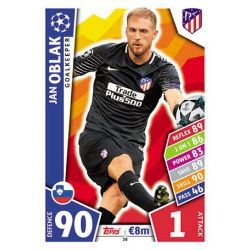 Jan Oblak Atlético Madrid 38 Match Attax Champions 2017-18