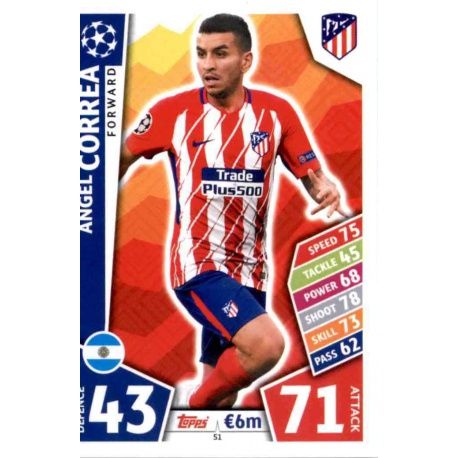 Ángel Correa Atlético Madrid 51 Match Attax Champions 2017-18