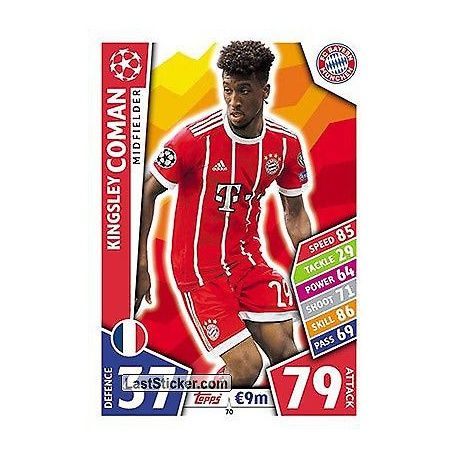 Kingsley Coman Bayern Munich 70 Match Attax Champions 2017-18