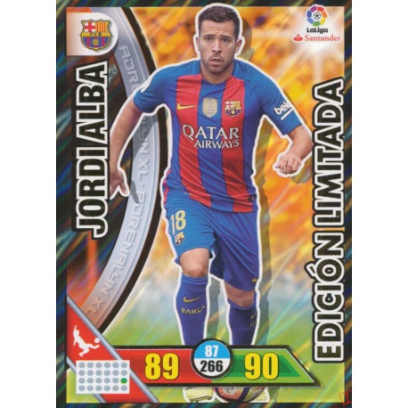 Jordi Alba Edición Limitada Adrenalyn XL La Liga 2016-17