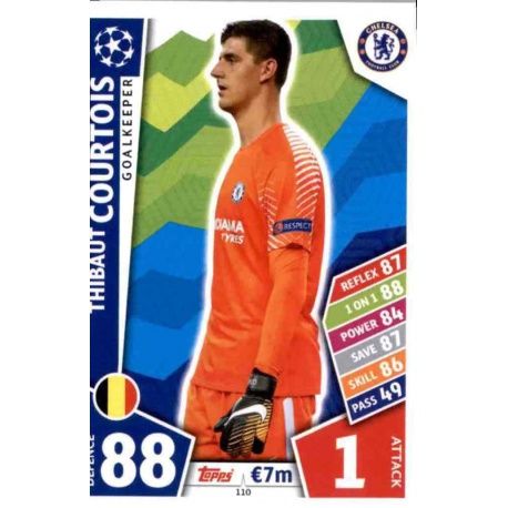 Thibaut Courtois Chelsea 110 Match Attax Champions 2017-18