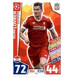 Dejan Lovren Liverpool 185 Match Attax Champions 2017-18