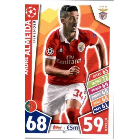 André Almeida Benfica 201 Match Attax Champions 2017-18