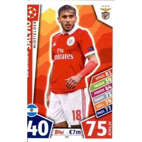 Eduardo Salvio Benfica 207 Match Attax Champions 2017-18