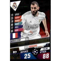 Karim Benzema Real Madrid World Star W37 Match Attax 101 2019-20