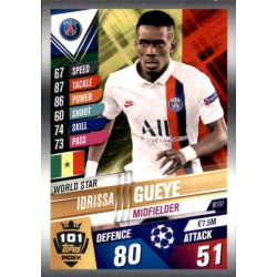 Idrissa Gueye Paris Saint-Germain World Star W101 Match Attax 101 2019-20