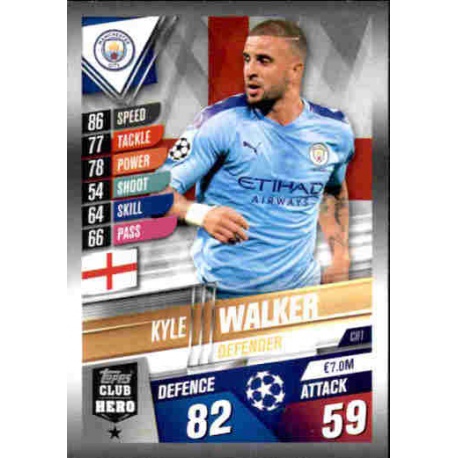 Kyle Walker Manchester City Club Hero CH1 Match Attax 101 2019-20