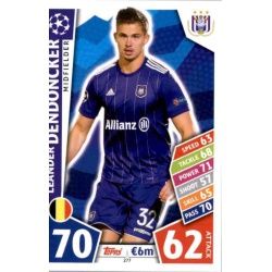 Leander Dendoncker Anderlecht 277 Match Attax Champions 2017-18