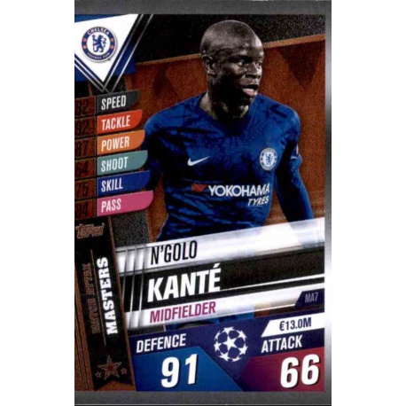 N'Golo Kanté Chelsea Masters MA7 Match Attax 101 2019-20