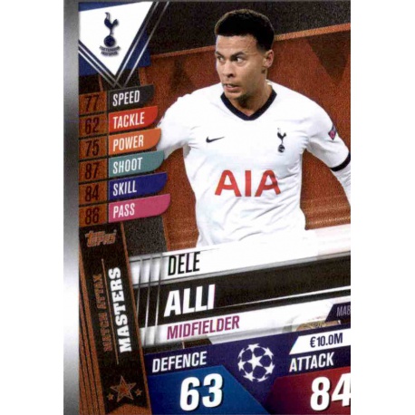 Dele Alli Tottenham Hotspur Masters MA8 Match Attax 101 2019-20