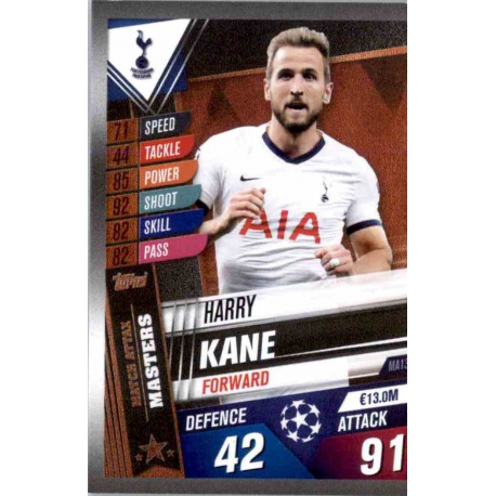 Harry Kane Tottenham Hotspur Masters MA13 Match Attax 101 2019-20