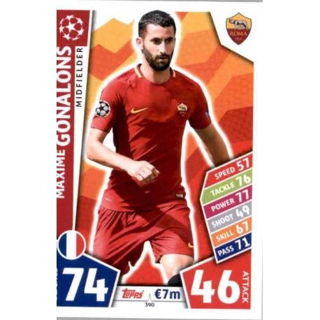 Maxime Gonalons Roma 390 Match Attax Champions 2017-18