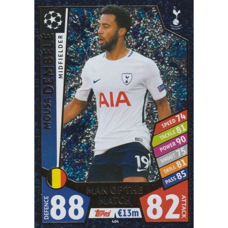 Mousa Dembélé Man of the Match 404 Match Attax Champions 2017-18