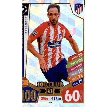 Juanfran UCL 100 Club XI 420 Match Attax Champions 2017-18