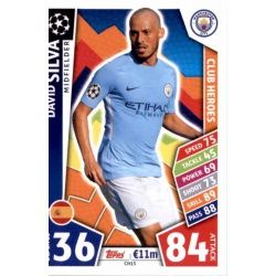 David Silva Club Heroes CH15 Match Attax Champions 2017-18