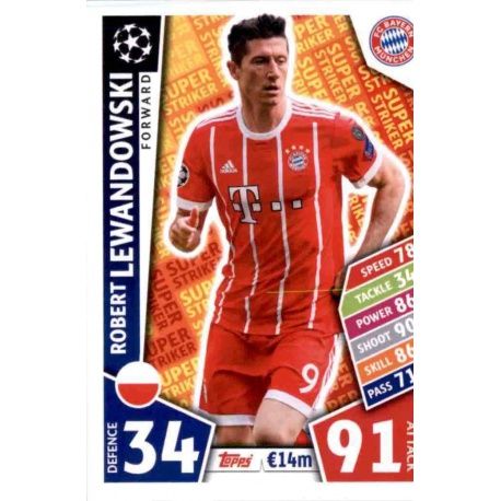 Robert Lewandowski Super Strikers SS04 Match Attax Champions 2017-18