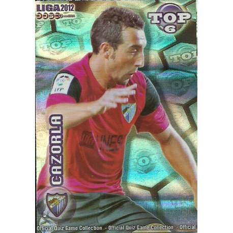 Cazorla Top Blue Horizontal Stripes Málaga 591 Las Fichas de la Liga 2012 Official Quiz Game Collection