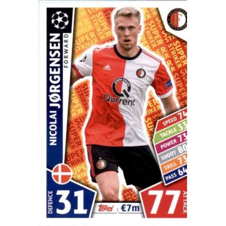 Nicolai Jørgensen Super Strikers SS20 Match Attax Champions 2017-18