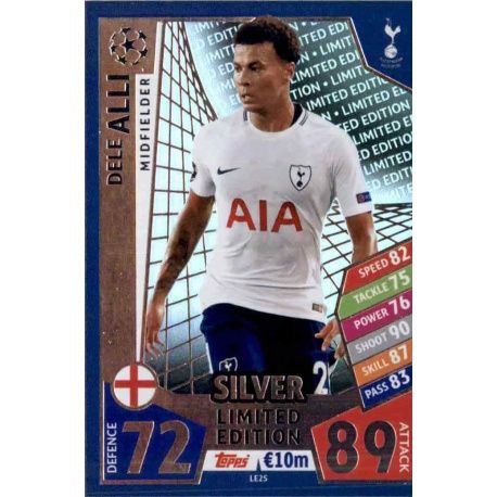 Dele Alli Limited Edition Silver LE2S Match Attax Champions 2017-18