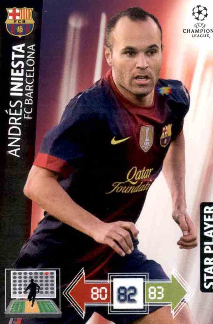 Andrés Iniesta Star Player Adrenalyn XL Champions League 2012-13