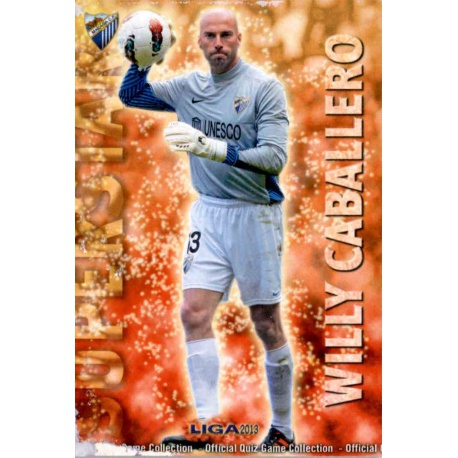 Willy Caballero Superstar Málaga 104 Las Fichas de la Liga 2013 Official Quiz Game Collection