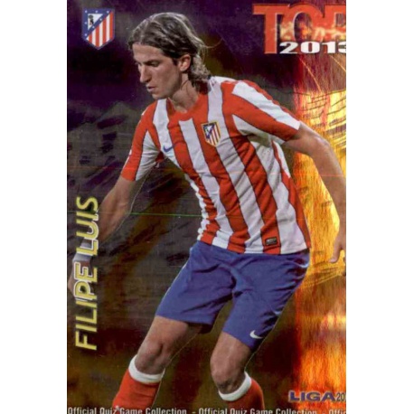 Filipe Luis Top Morado Atlético Madrid 581 Las Fichas de la Liga 2013 Official Quiz Game Collection