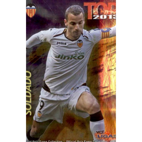 Soldado Top Morado Valencia 624 Las Fichas de la Liga 2013 Official Quiz Game Collection