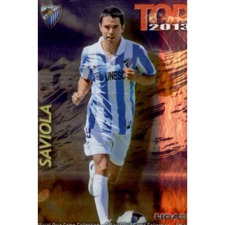 Saviola Top Morado Málaga 628 Las Fichas de la Liga 2013 Official Quiz Game Collection