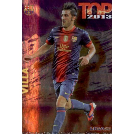 David Villa Top Morado Barcelona 633 Las Fichas de la Liga 2013 Official Quiz Game Collection