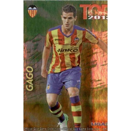 Gago Top Verde Valencia 588 Las Fichas de la Liga 2013 Official Quiz Game Collection