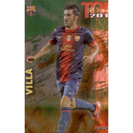 David Villa Top Verde Barcelona 633 Las Fichas de la Liga 2013 Official Quiz Game Collection