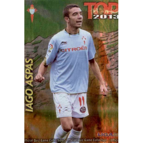 Iago Aspas Top Verde Celta 639 Las Fichas de la Liga 2013 Official Quiz Game Collection