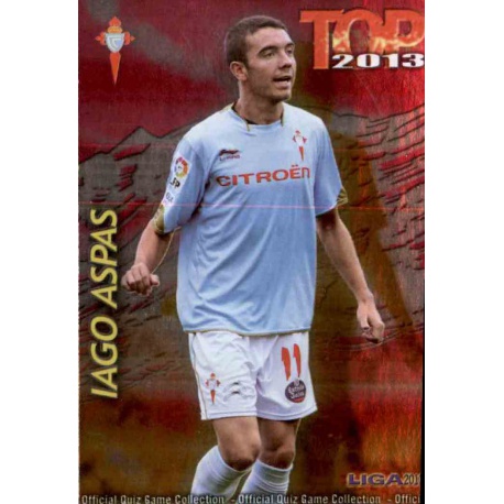 Iago Aspas Top Fucsia Celta 639 Las Fichas de la Liga 2013 Official Quiz Game Collection