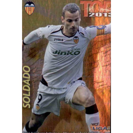 Soldado Top Dorado Valencia 624 Las Fichas de la Liga 2013 Official Quiz Game Collection